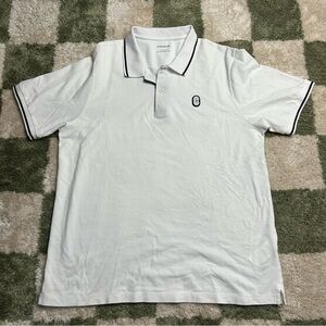 COACH Classic Logo White Polo with Black Trim Men’s XL designer